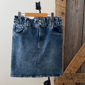 Defrost blue acid wash denim skirt-Size 30